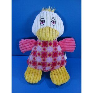 HOH Duck Squeaky Corduroy Dog Plush Toy 10"